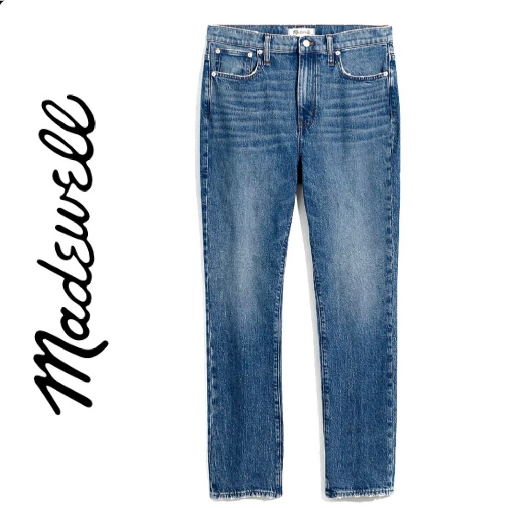 Madewell High Rise Slim Crop Boyjean in Barksdale Wash Size 23